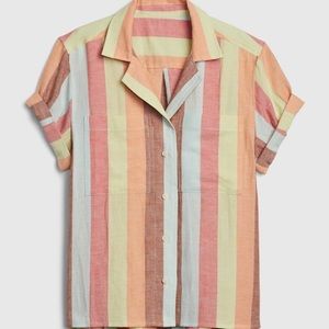 Stripe Shirt in Linen-Cotton